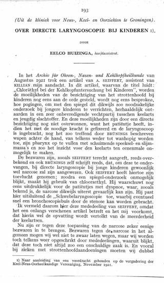 Eerste pagina van het artikel zoals het is gepubliceerd in het tijdschrift