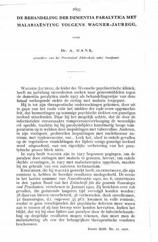 Eerste pagina van het artikel zoals het is gepubliceerd in het tijdschrift