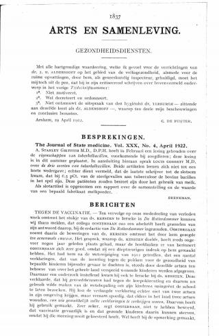 Eerste pagina van het artikel zoals het is gepubliceerd in het tijdschrift