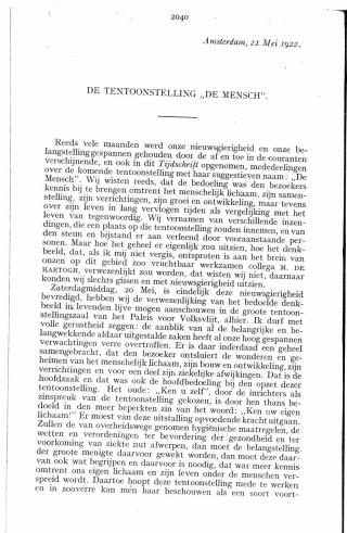 Eerste pagina van het artikel zoals het is gepubliceerd in het tijdschrift