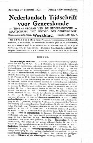 Eerste pagina van het artikel zoals het is gepubliceerd in het tijdschrift