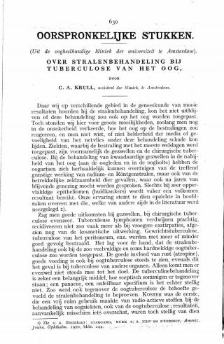 Eerste pagina van het artikel zoals het is gepubliceerd in het tijdschrift