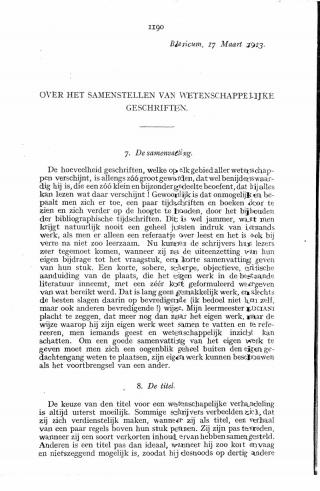 Eerste pagina van het artikel zoals het is gepubliceerd in het tijdschrift