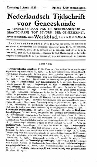 Eerste pagina van het artikel zoals het is gepubliceerd in het tijdschrift