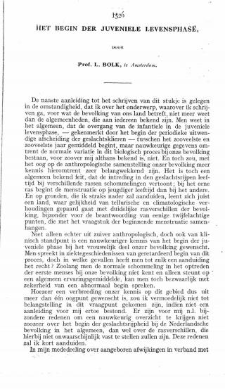 Eerste pagina van het artikel zoals het is gepubliceerd in het tijdschrift