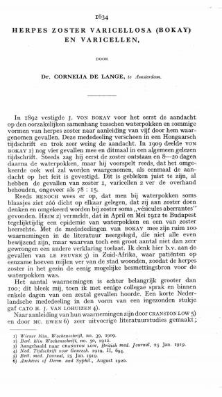 Eerste pagina van het artikel zoals het is gepubliceerd in het tijdschrift