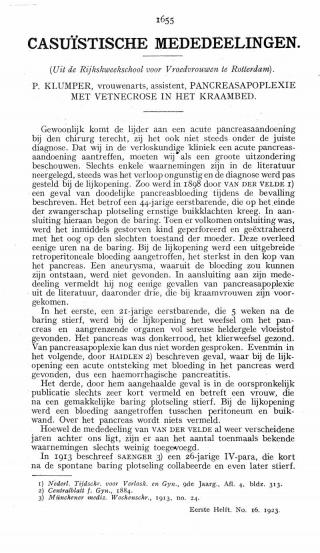 Eerste pagina van het artikel zoals het is gepubliceerd in het tijdschrift