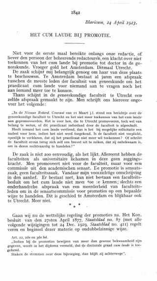 Eerste pagina van het artikel zoals het is gepubliceerd in het tijdschrift