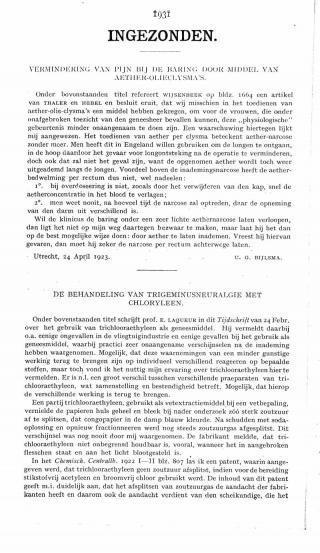 Eerste pagina van het artikel zoals het is gepubliceerd in het tijdschrift