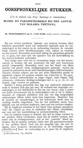 Eerste pagina van het artikel zoals het is gepubliceerd in het tijdschrift