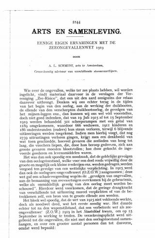 Eerste pagina van het artikel zoals het is gepubliceerd in het tijdschrift