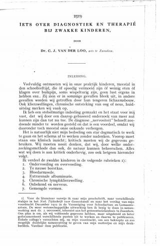 Eerste pagina van het artikel zoals het is gepubliceerd in het tijdschrift