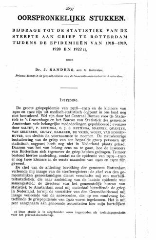 Eerste pagina van het artikel zoals het is gepubliceerd in het tijdschrift