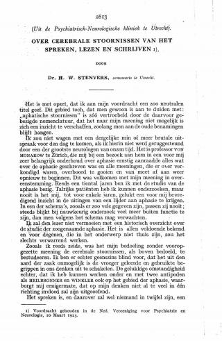 Eerste pagina van het artikel zoals het is gepubliceerd in het tijdschrift