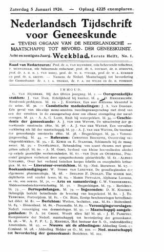 Eerste pagina van het artikel zoals het is gepubliceerd in het tijdschrift