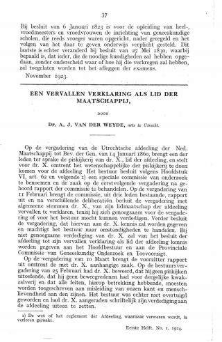 Eerste pagina van het artikel zoals het is gepubliceerd in het tijdschrift