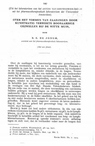 Eerste pagina van het artikel zoals het is gepubliceerd in het tijdschrift