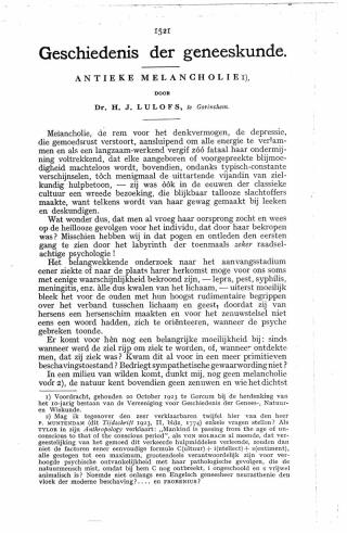 Eerste pagina van het artikel zoals het is gepubliceerd in het tijdschrift