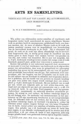 Eerste pagina van het artikel zoals het is gepubliceerd in het tijdschrift