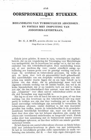 Eerste pagina van het artikel zoals het is gepubliceerd in het tijdschrift