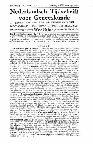 Eerste pagina van het artikel zoals het is gepubliceerd in het tijdschrift