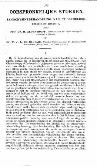 Eerste pagina van het artikel zoals het is gepubliceerd in het tijdschrift