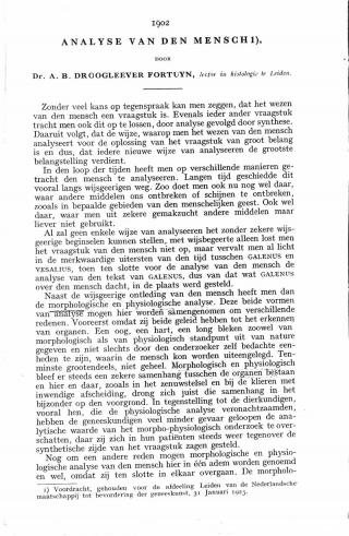 Eerste pagina van het artikel zoals het is gepubliceerd in het tijdschrift