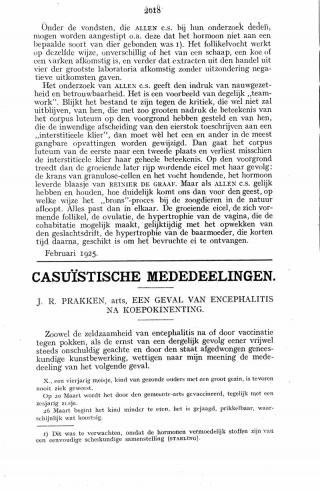 Eerste pagina van het artikel zoals het is gepubliceerd in het tijdschrift