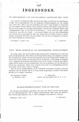 Eerste pagina van het artikel zoals het is gepubliceerd in het tijdschrift