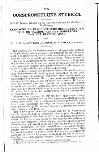 Eerste pagina van het artikel zoals het is gepubliceerd in het tijdschrift