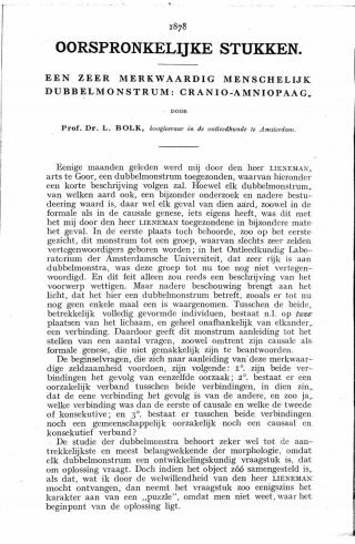 Eerste pagina van het artikel zoals het is gepubliceerd in het tijdschrift