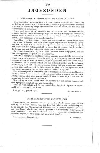 Eerste pagina van het artikel zoals het is gepubliceerd in het tijdschrift