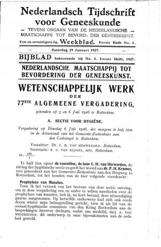 Eerste pagina van het artikel zoals het is gepubliceerd in het tijdschrift