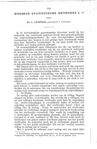 Eerste pagina van het artikel zoals het is gepubliceerd in het tijdschrift