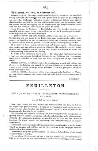 Eerste pagina van het artikel zoals het is gepubliceerd in het tijdschrift