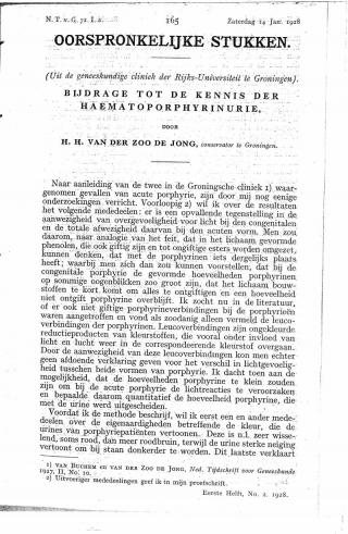 Eerste pagina van het artikel zoals het is gepubliceerd in het tijdschrift