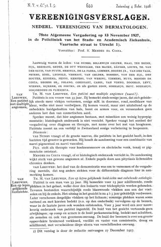 Eerste pagina van het artikel zoals het is gepubliceerd in het tijdschrift