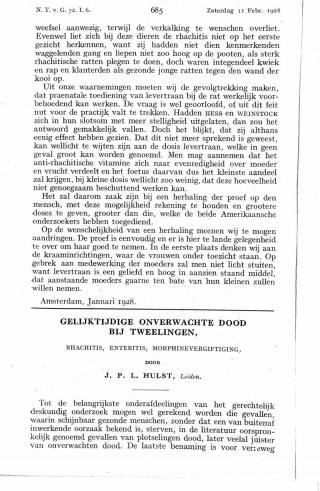 Eerste pagina van het artikel zoals het is gepubliceerd in het tijdschrift