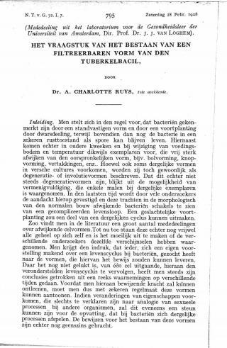 Eerste pagina van het artikel zoals het is gepubliceerd in het tijdschrift