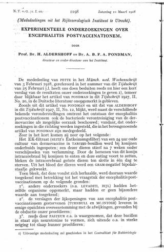 Eerste pagina van het artikel zoals het is gepubliceerd in het tijdschrift