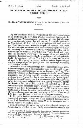 Eerste pagina van het artikel zoals het is gepubliceerd in het tijdschrift