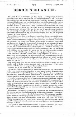 Eerste pagina van het artikel zoals het is gepubliceerd in het tijdschrift