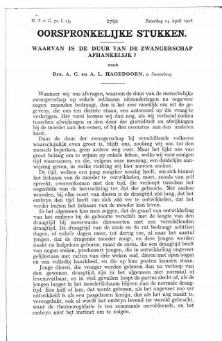 Eerste pagina van het artikel zoals het is gepubliceerd in het tijdschrift