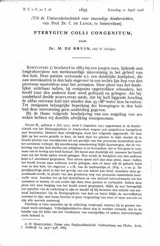 Pterygium colli congenitum NTVG