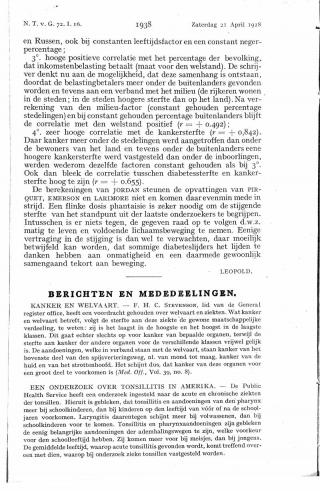 Eerste pagina van het artikel zoals het is gepubliceerd in het tijdschrift