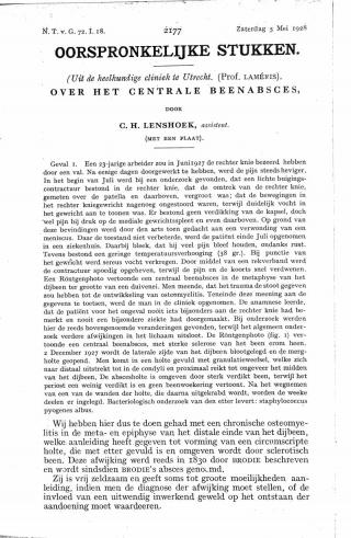 Eerste pagina van het artikel zoals het is gepubliceerd in het tijdschrift