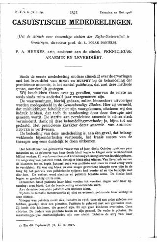 Eerste pagina van het artikel zoals het is gepubliceerd in het tijdschrift