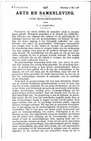 Eerste pagina van het artikel zoals het is gepubliceerd in het tijdschrift