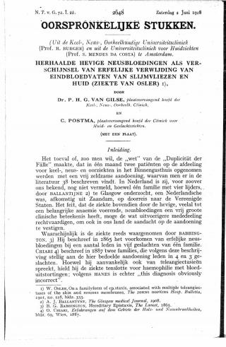 Eerste pagina van het artikel zoals het is gepubliceerd in het tijdschrift