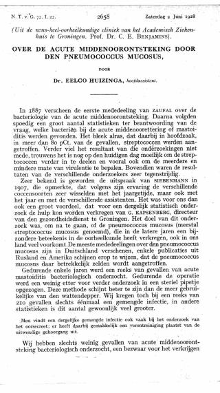 Eerste pagina van het artikel zoals het is gepubliceerd in het tijdschrift